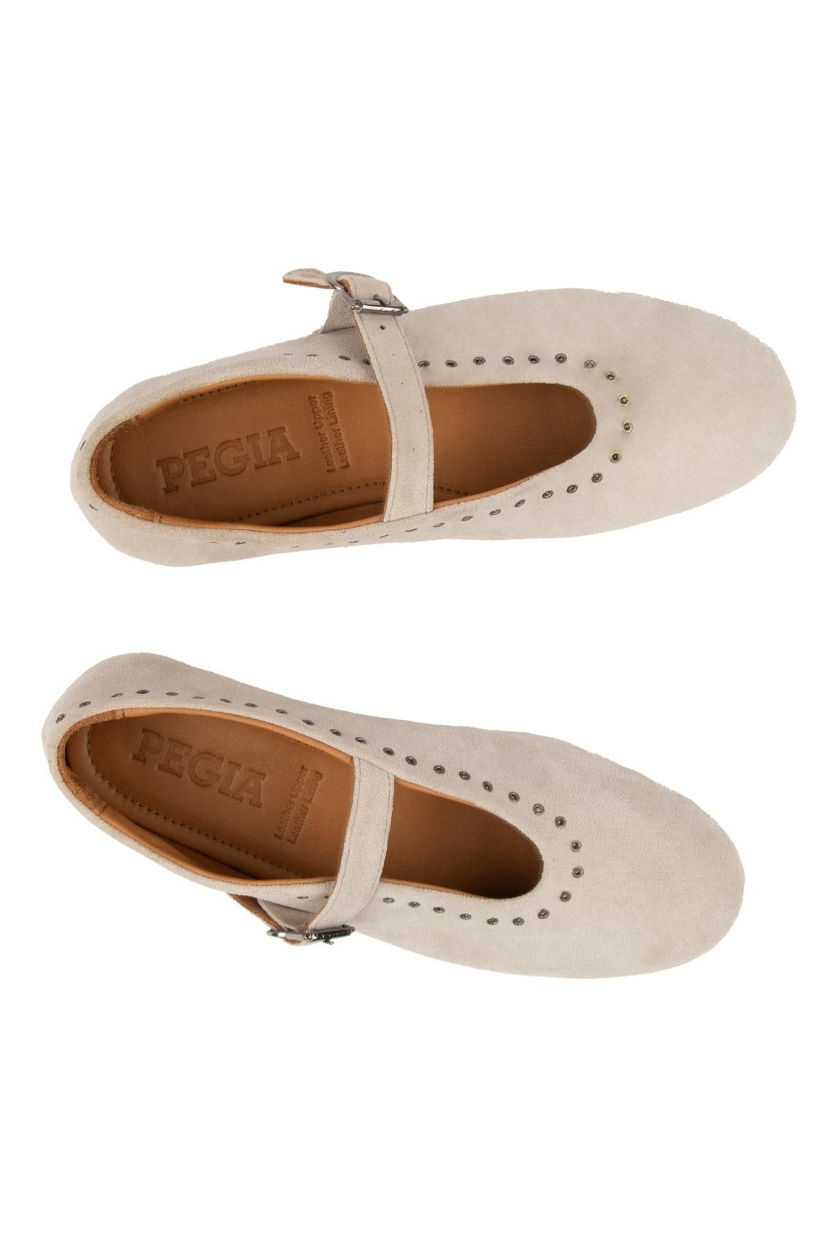 Pegia Suede Women's Ballet Shoes 700951  - Beige