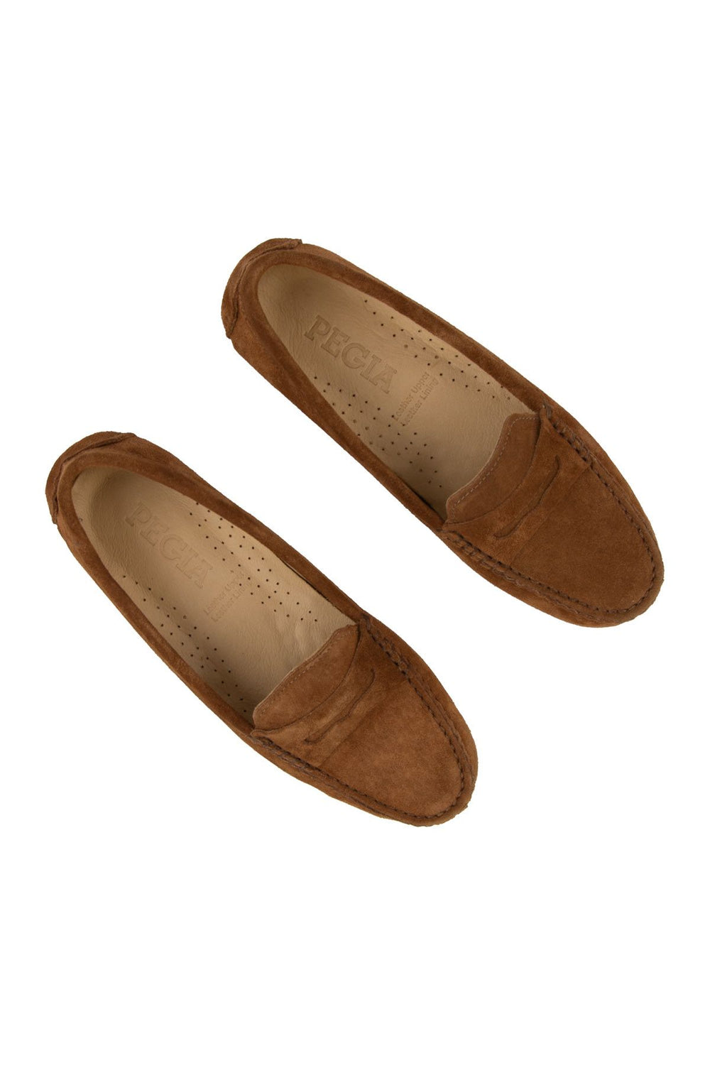 Pegia Genuine Suede Women's Loafers 700907  - Chestnut