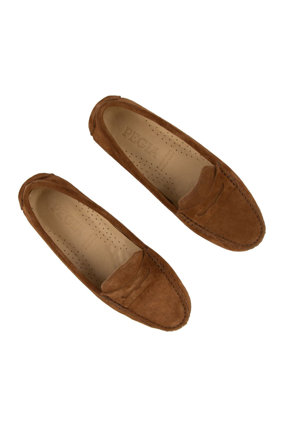 Pegia Genuine Suede Women's Loafers 700907  - Chestnut