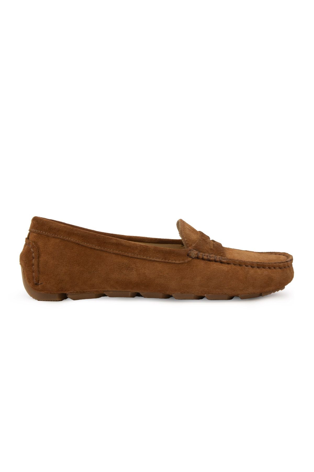 Pegia Genuine Suede Women's Loafers 700907  - Chestnut