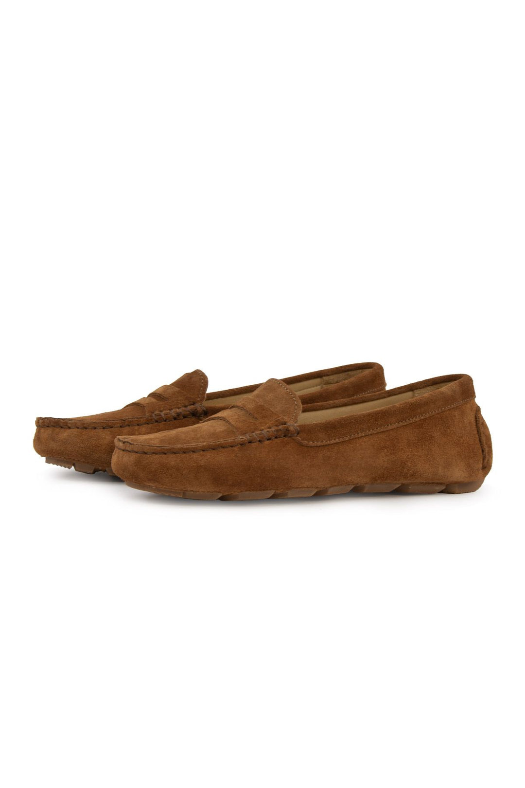 Pegia Genuine Suede Women's Loafers 700907  - Chestnut