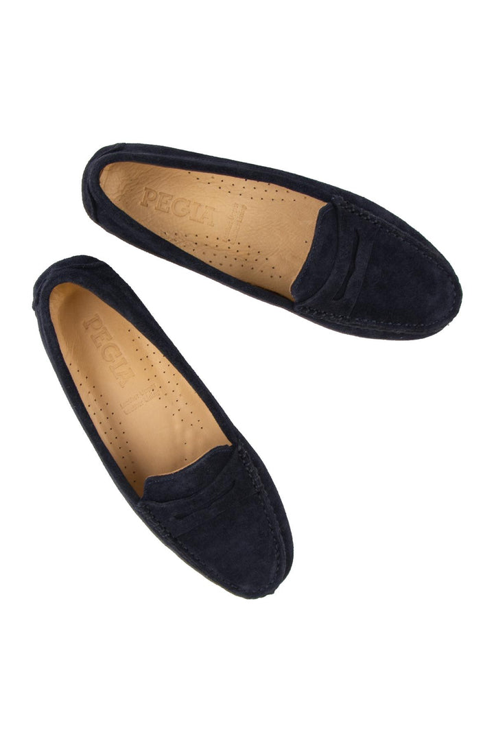 Pegia Genuine Suede Women's Loafers 700907  - Navy