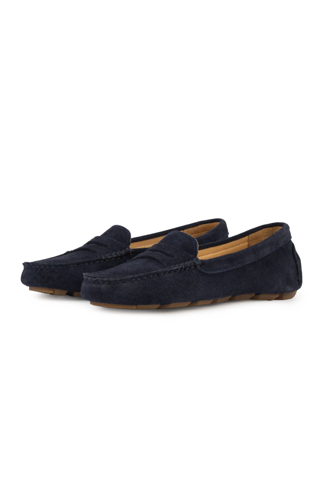 Pegia Genuine Suede Women's Loafers 700907  - Navy