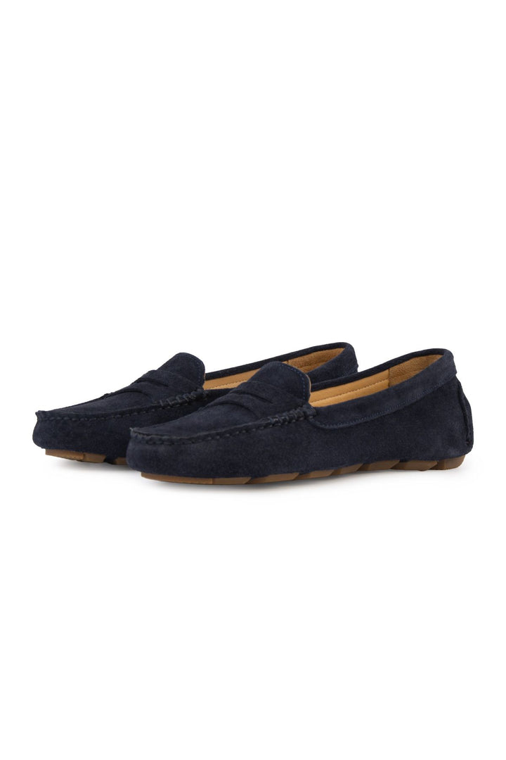 Pegia Genuine Suede Women's Loafers 700907  - Navy
