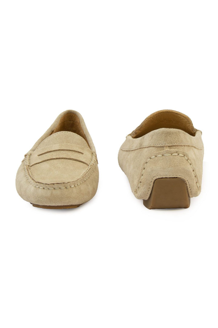 Pegia Genuine Suede Women's Loafers 700907  - Beige