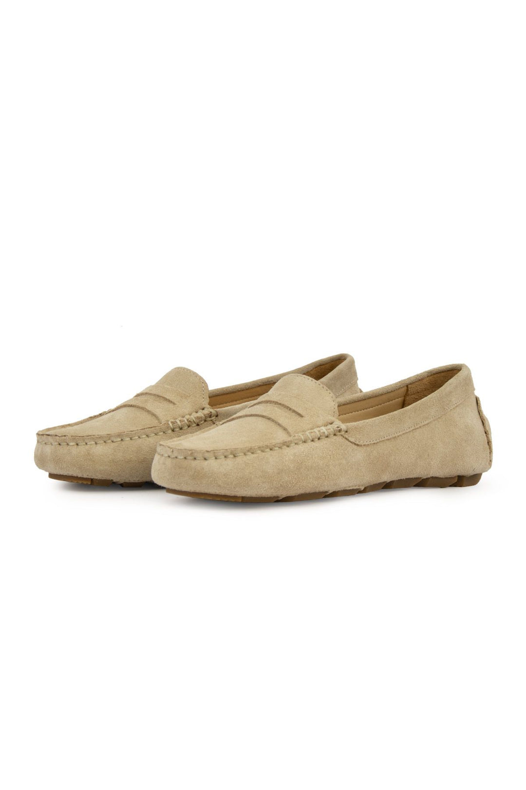 Pegia Genuine Suede Women's Loafers 700907  - Beige