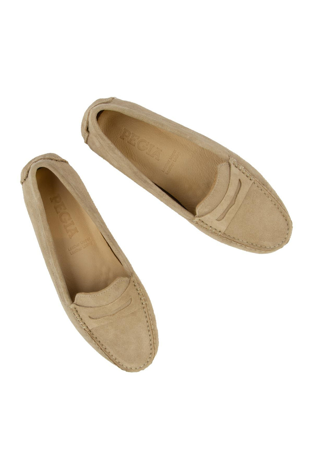 Pegia Genuine Suede Women's Loafers 700907  - Beige