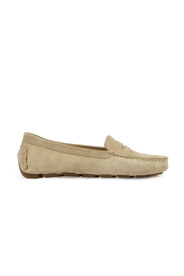 Pegia Genuine Suede Women's Loafers 700907  - Beige