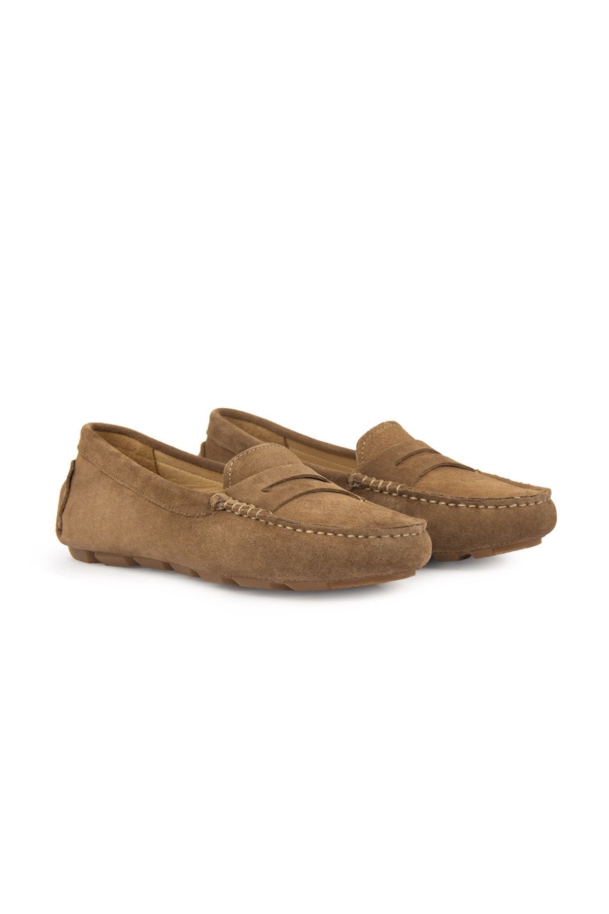 Pegia Genuine Suede Women's Loafers 700907  - Mustard