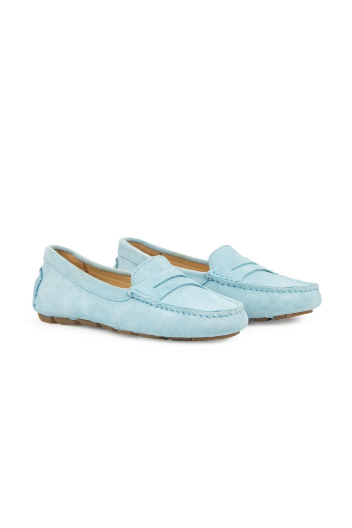 Pegia Genuine Suede Women's Loafers 700907  - Blue