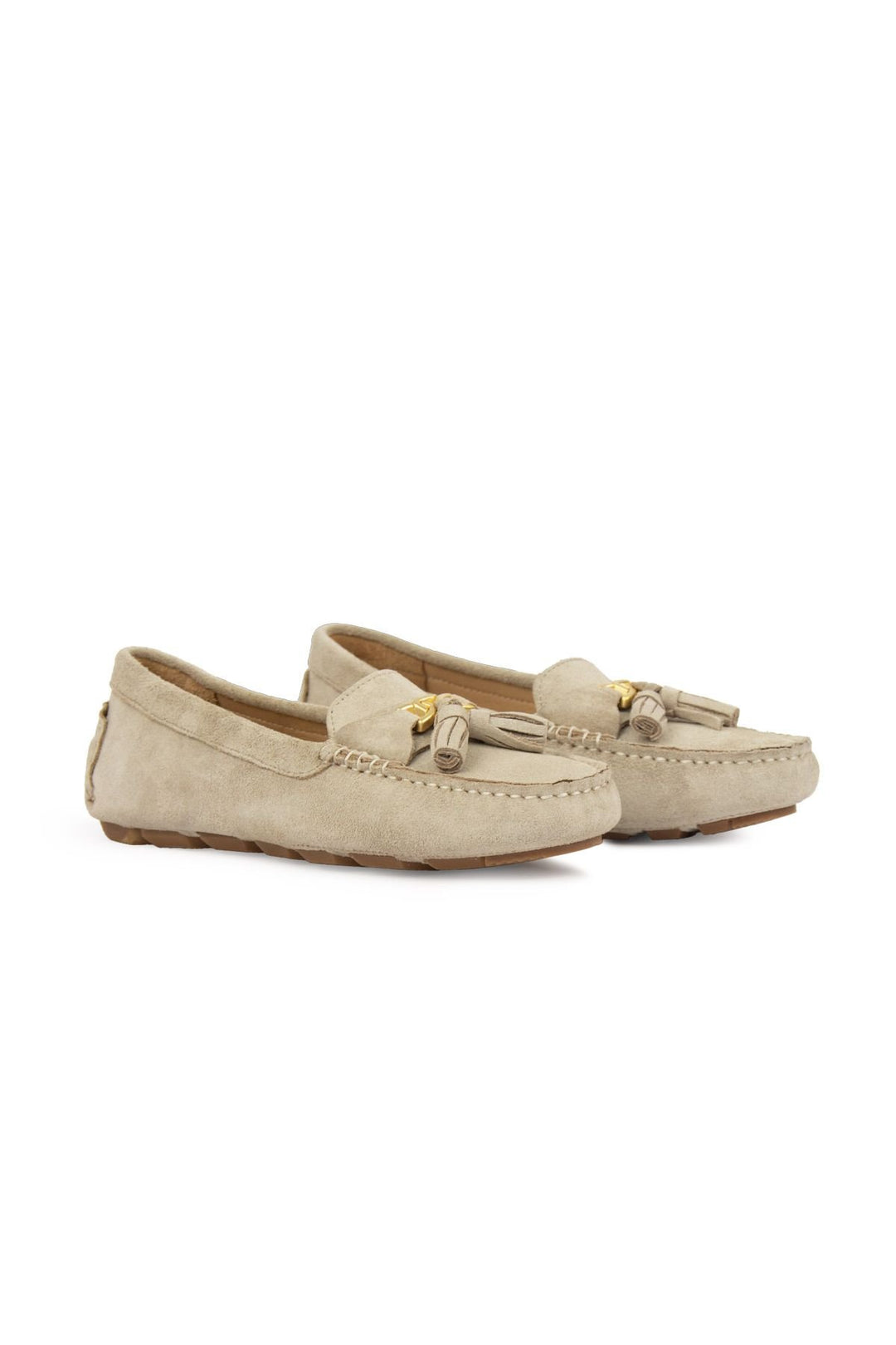 Pegia Women's Genuine Suede Loafers 700908  - Beige