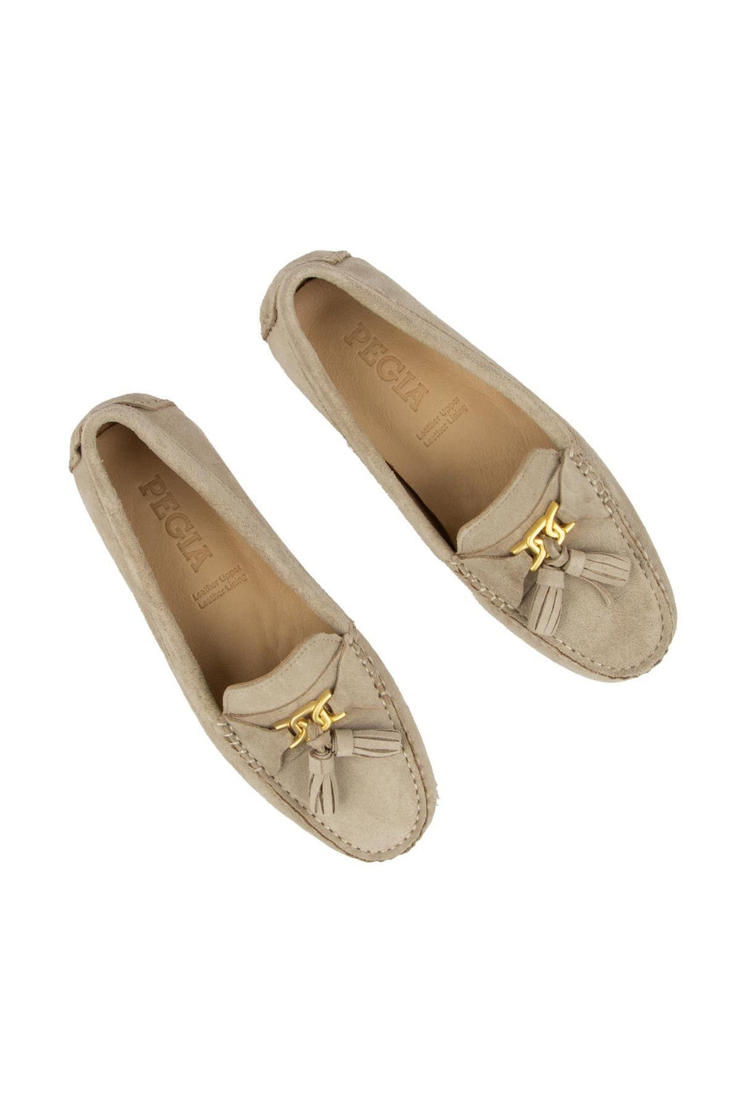 Pegia Women's Genuine Suede Loafers 700908  - Beige