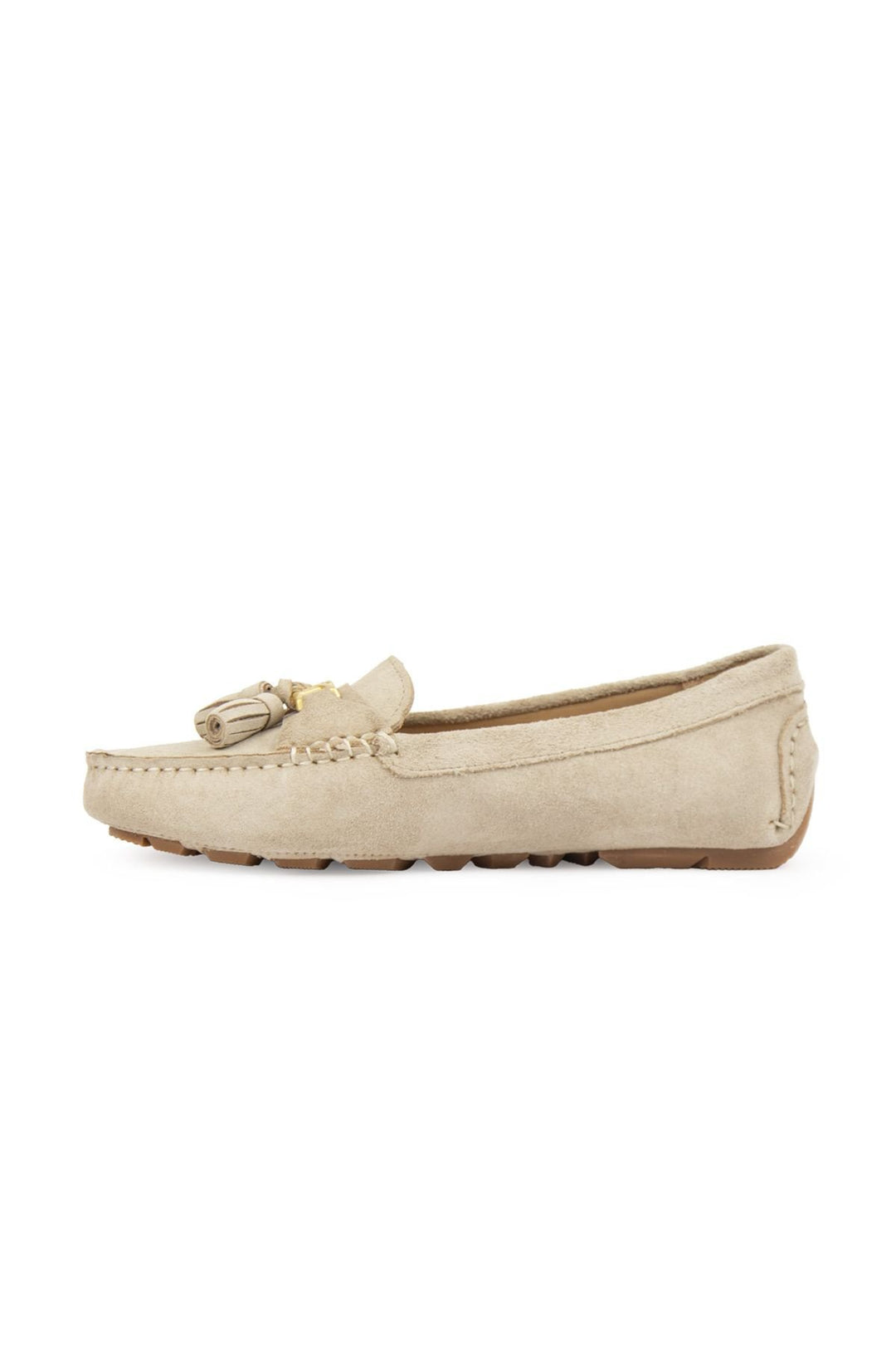 Pegia Women's Genuine Suede Loafers 700908  - Beige