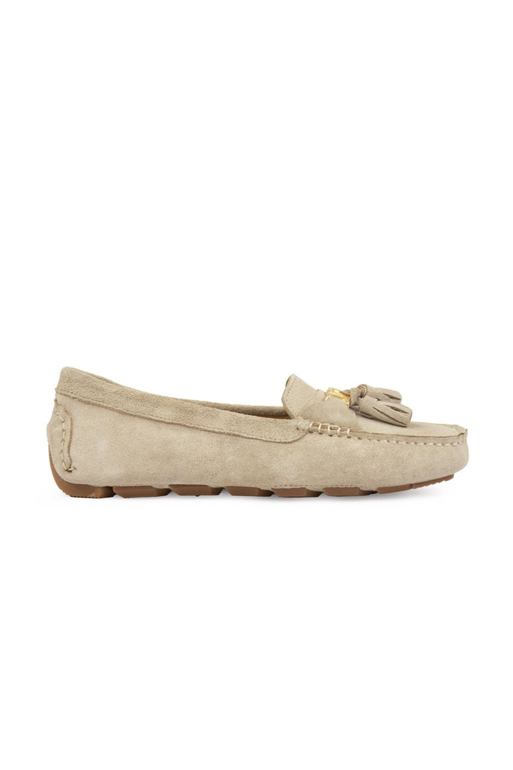 Pegia Women's Genuine Suede Loafers 700908  - Beige