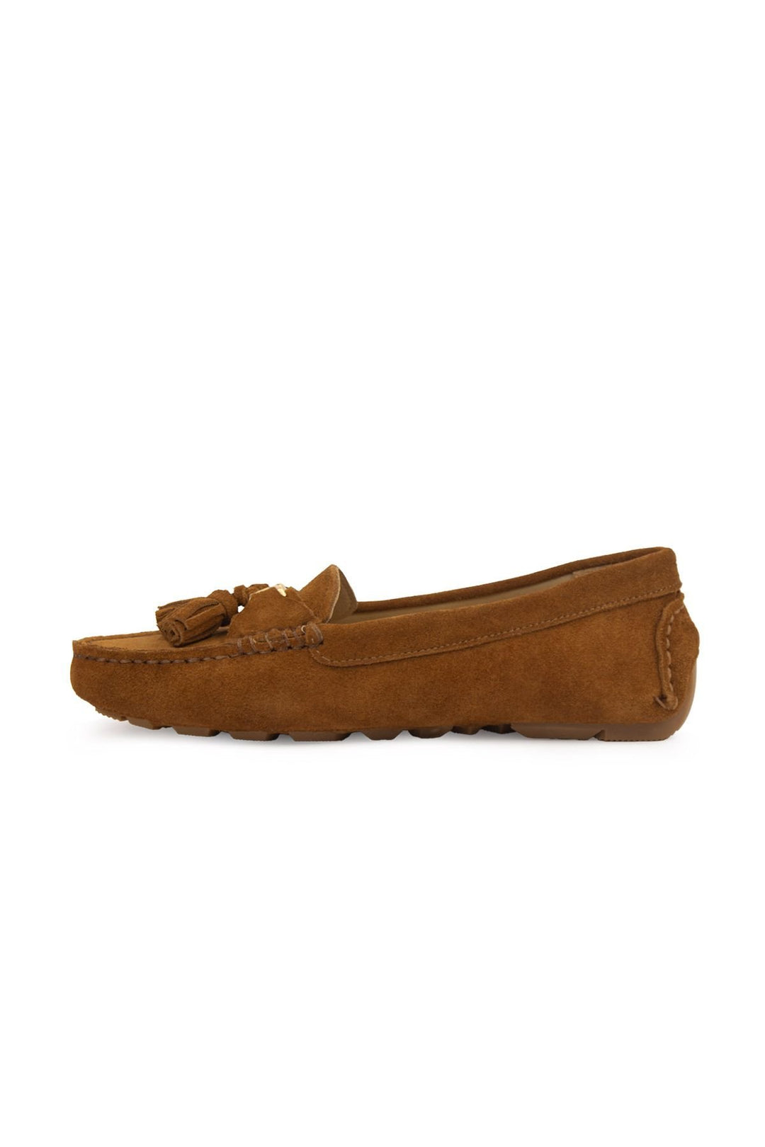 Pegia Women's Genuine Suede Loafers 700908  - Chestnut
