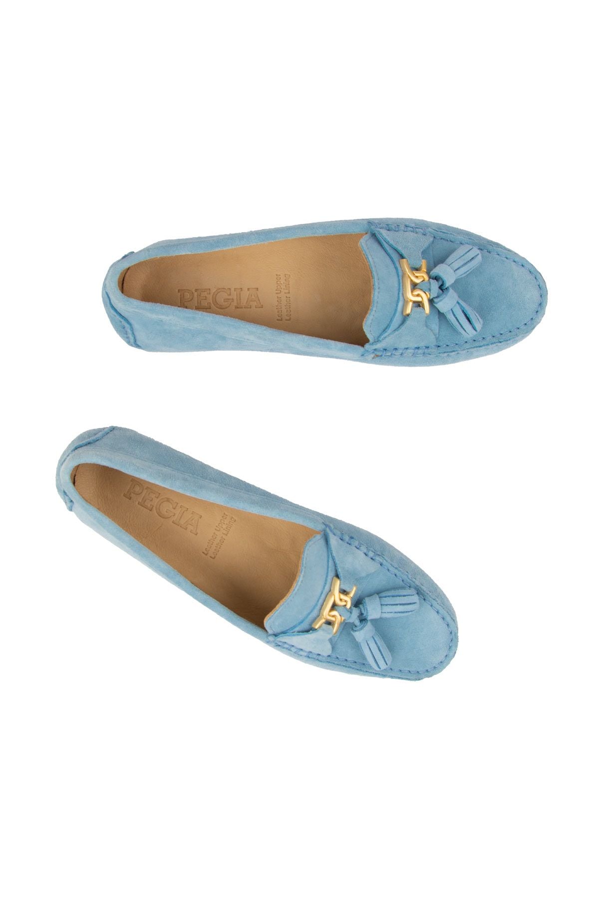 Pegia Women's Genuine Suede Loafers 700908  - Blue