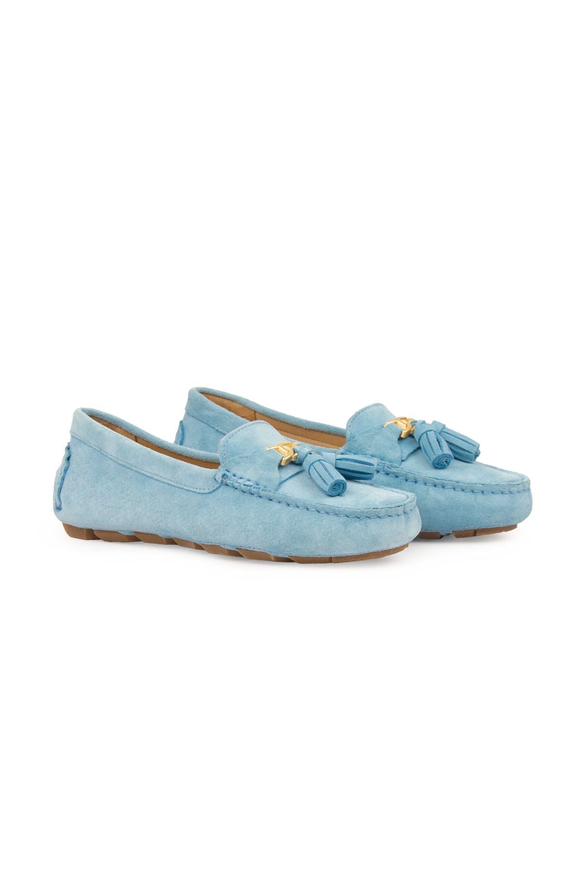 Pegia Women's Genuine Suede Loafers 700908  - Blue