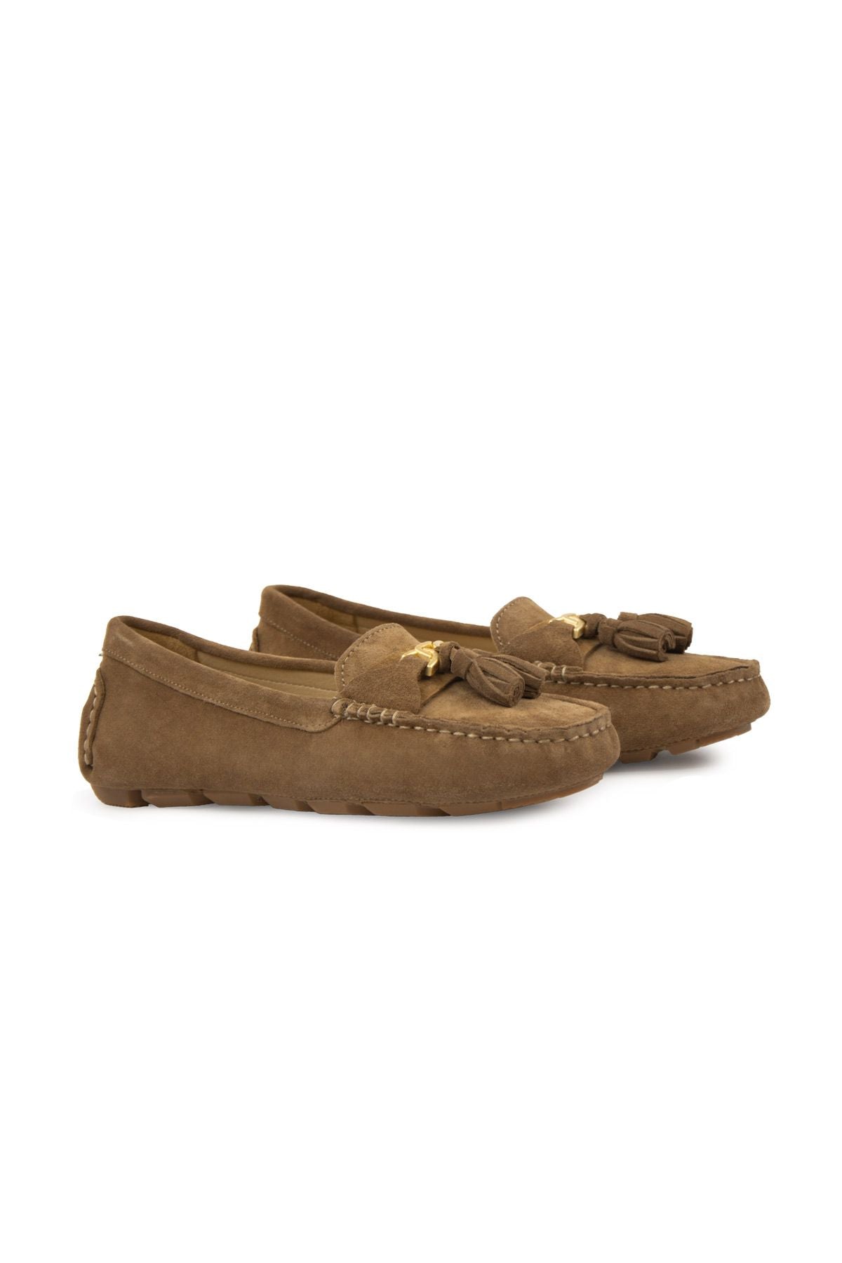 Pegia Women's Genuine Suede Loafers 700908  - Mustard