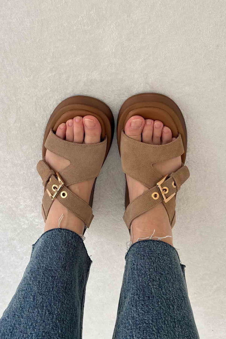 Pegia Genuine Suede Buckle Women&