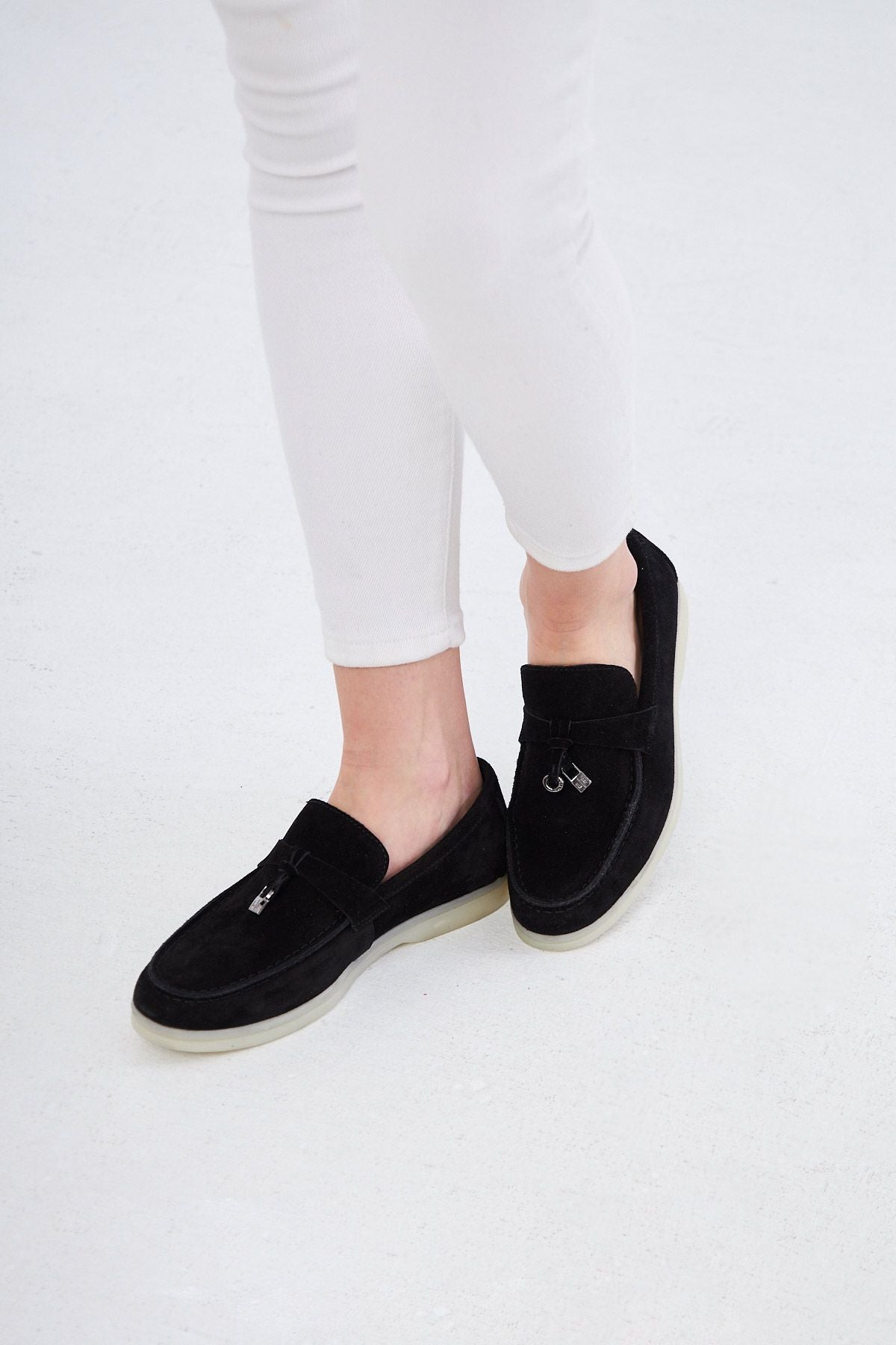 Pegia Genuine Suede Women's Loafer 700911  - Black