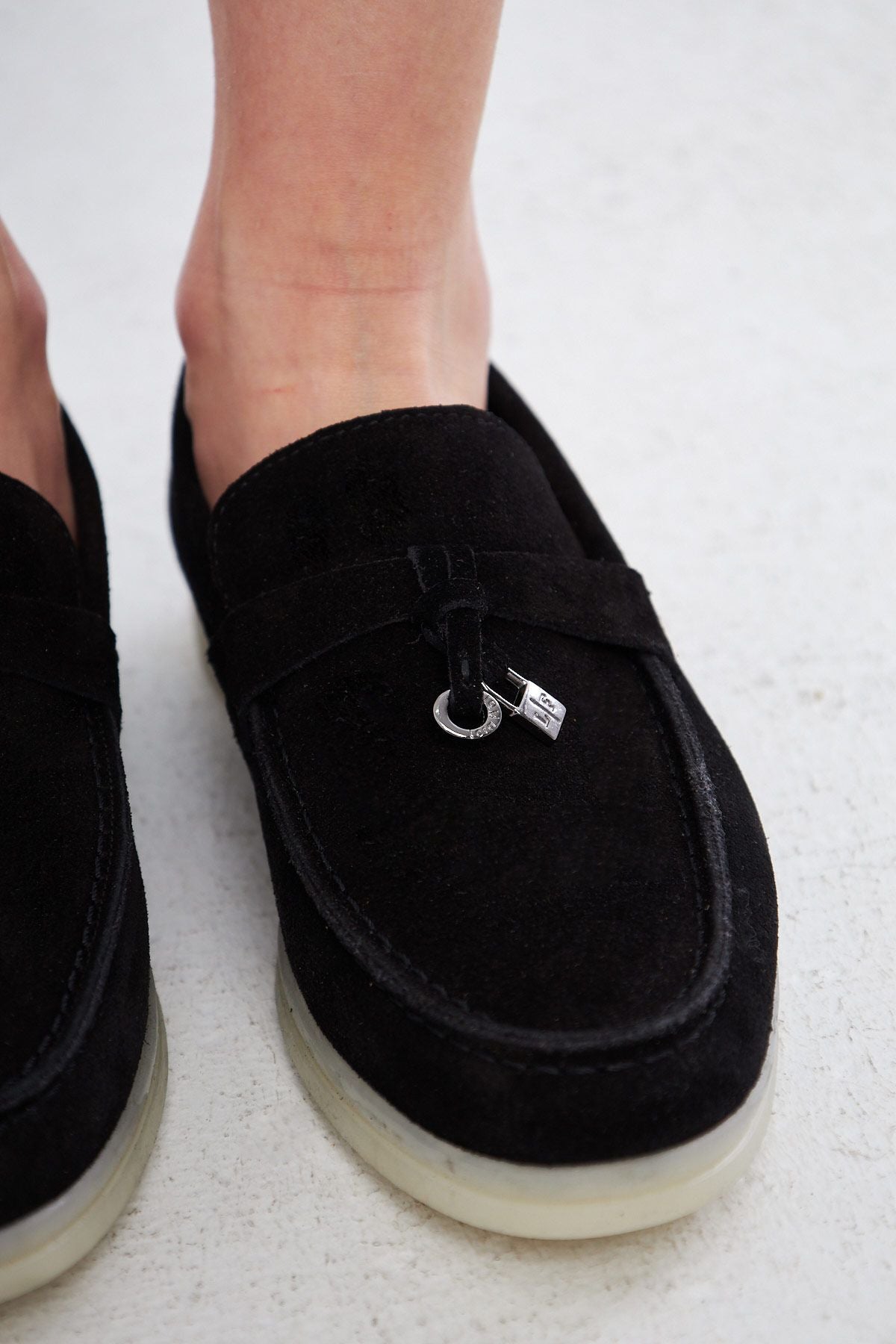 Pegia Genuine Suede Women's Loafer 700911  - Black