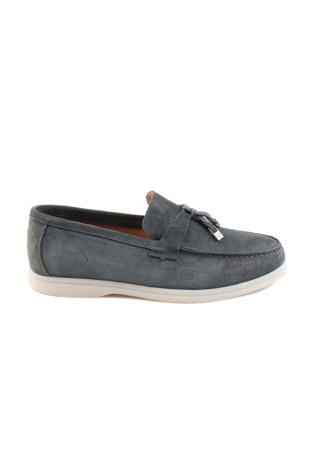Pegia Genuine Suede Women's Loafer 700911  - Anthracite