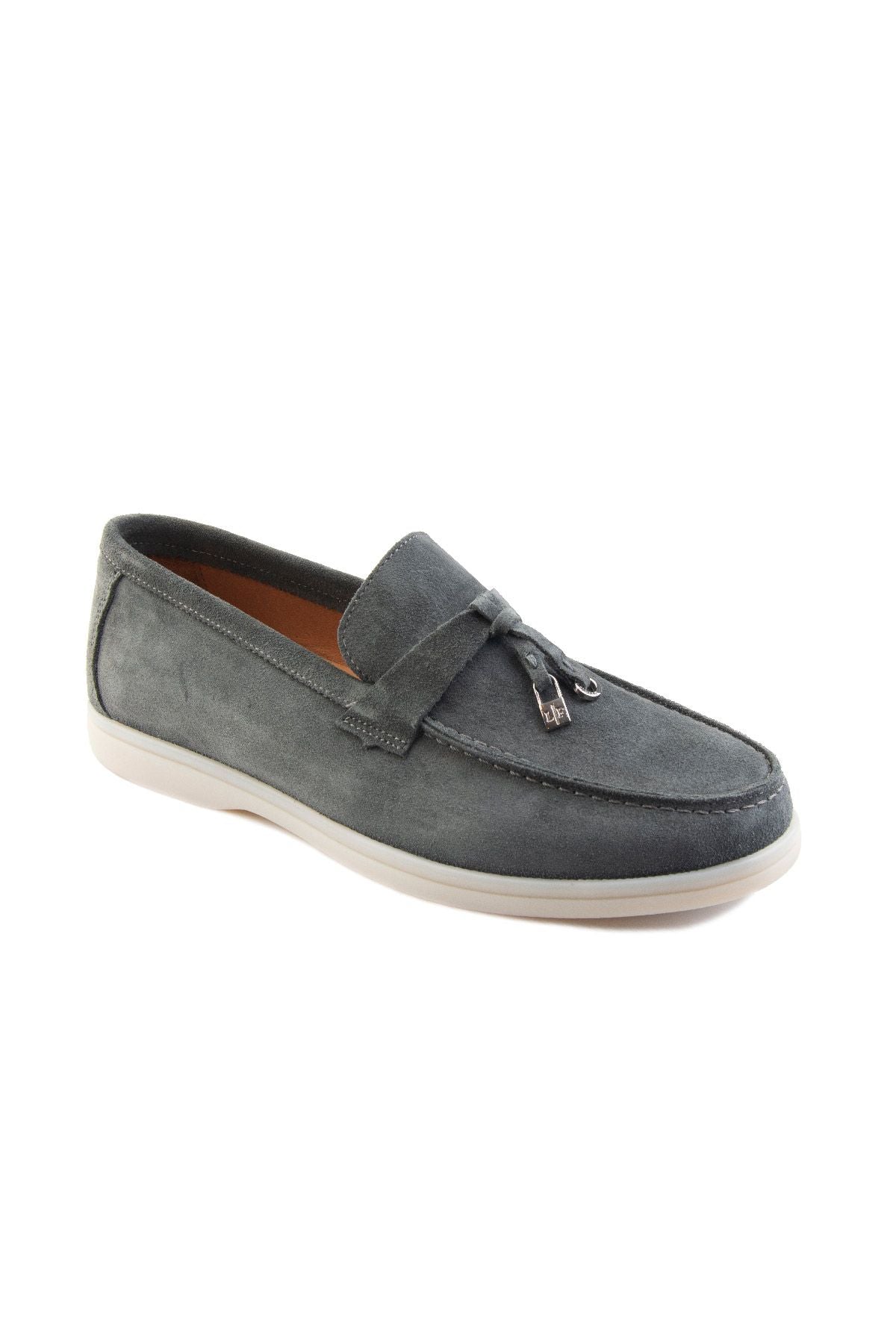 Pegia Genuine Suede Women's Loafer 700911  - Anthracite