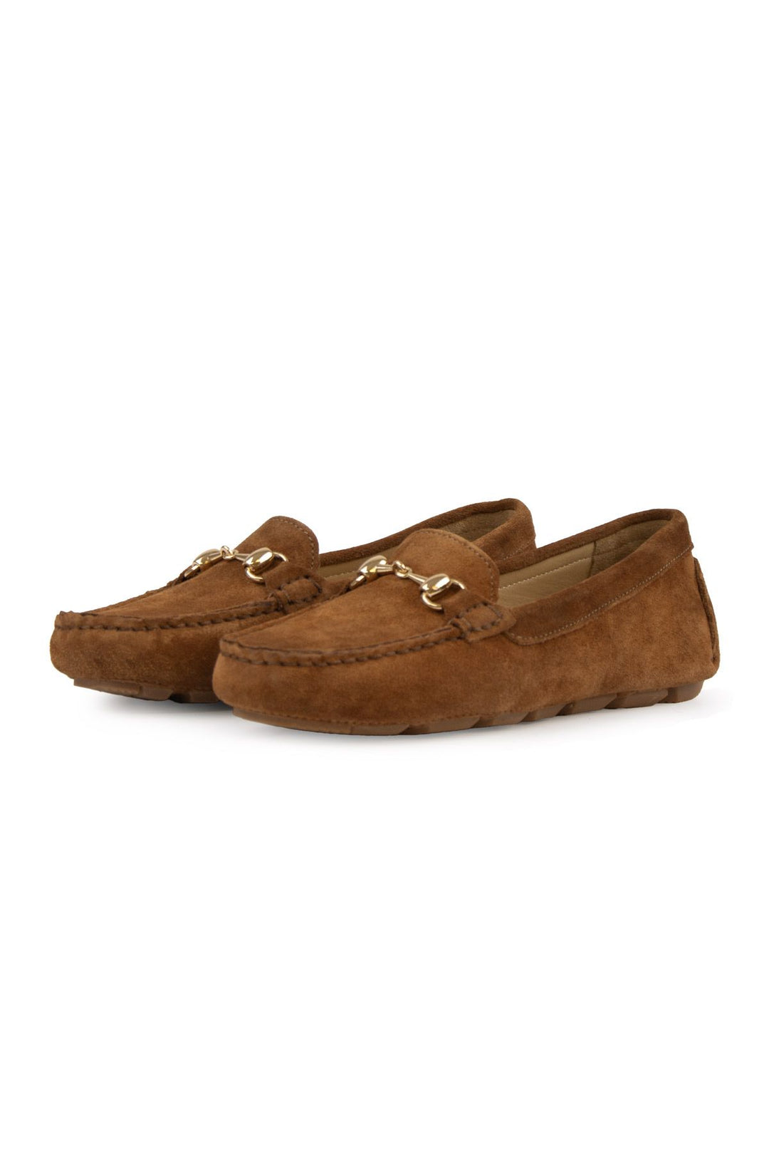 Pegia Genuine Suede Women's Loafers 700914  - Chestnut