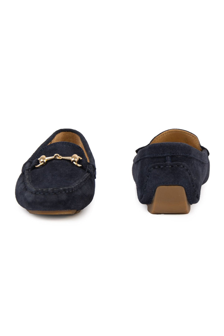 Pegia Genuine Suede Women's Loafers 700914  - Navy