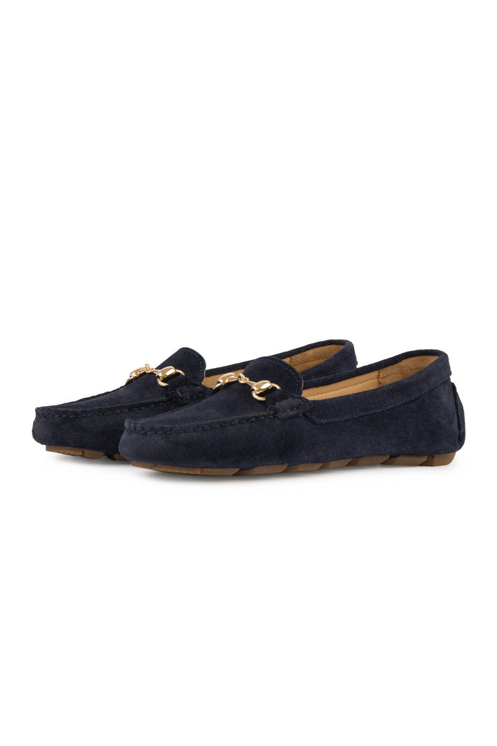 Pegia Genuine Suede Women's Loafers 700914  - Navy
