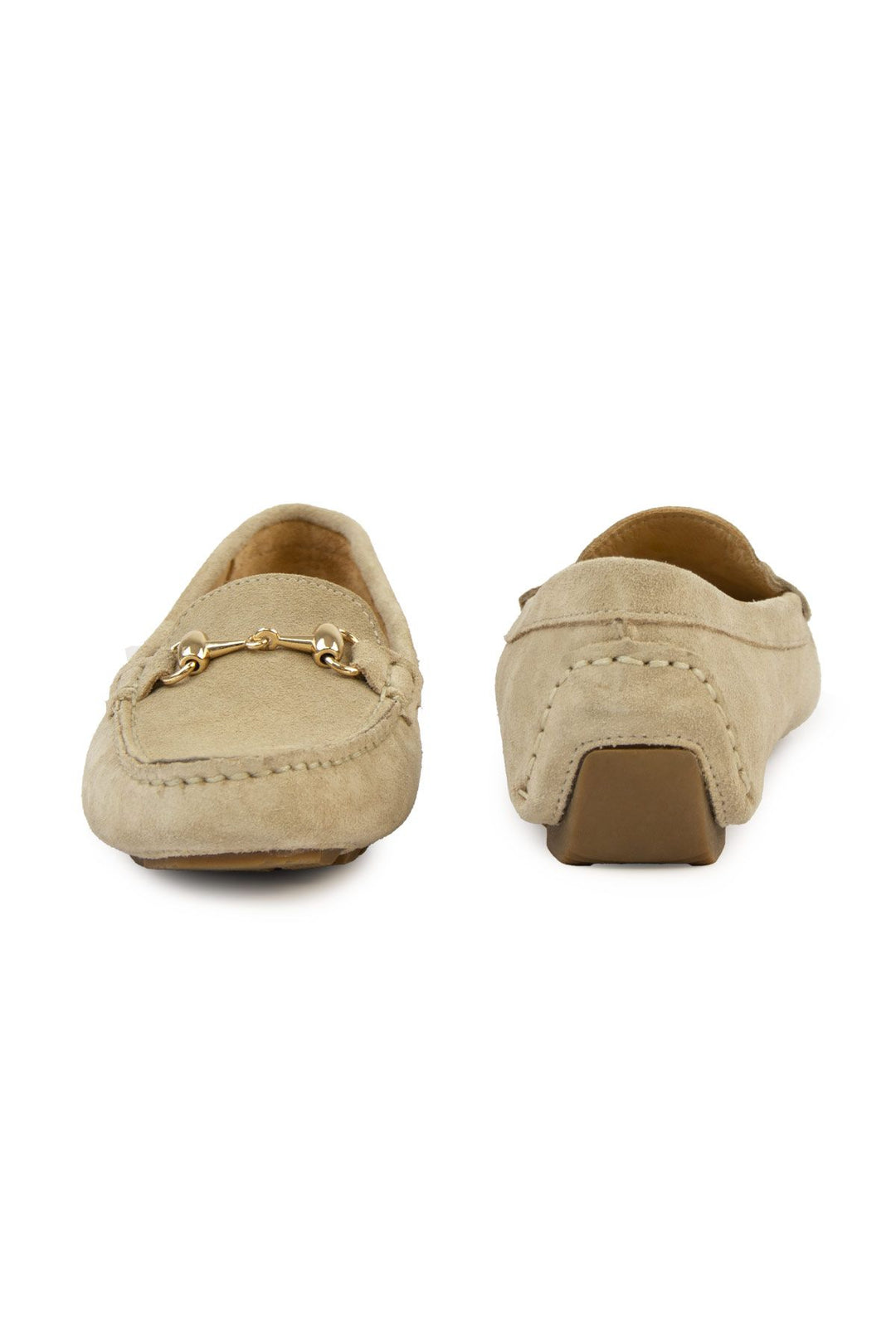 Pegia Genuine Suede Women's Loafers 700914  - Beige