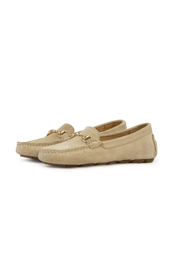 Pegia Genuine Suede Women's Loafers 700914  - Beige