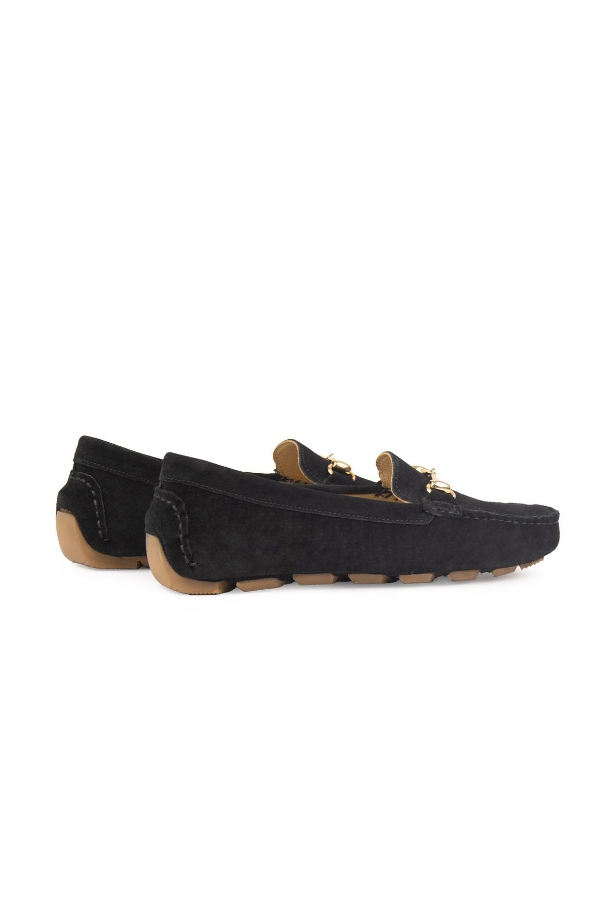 Pegia Genuine Suede Women's Loafers 700914  - Black