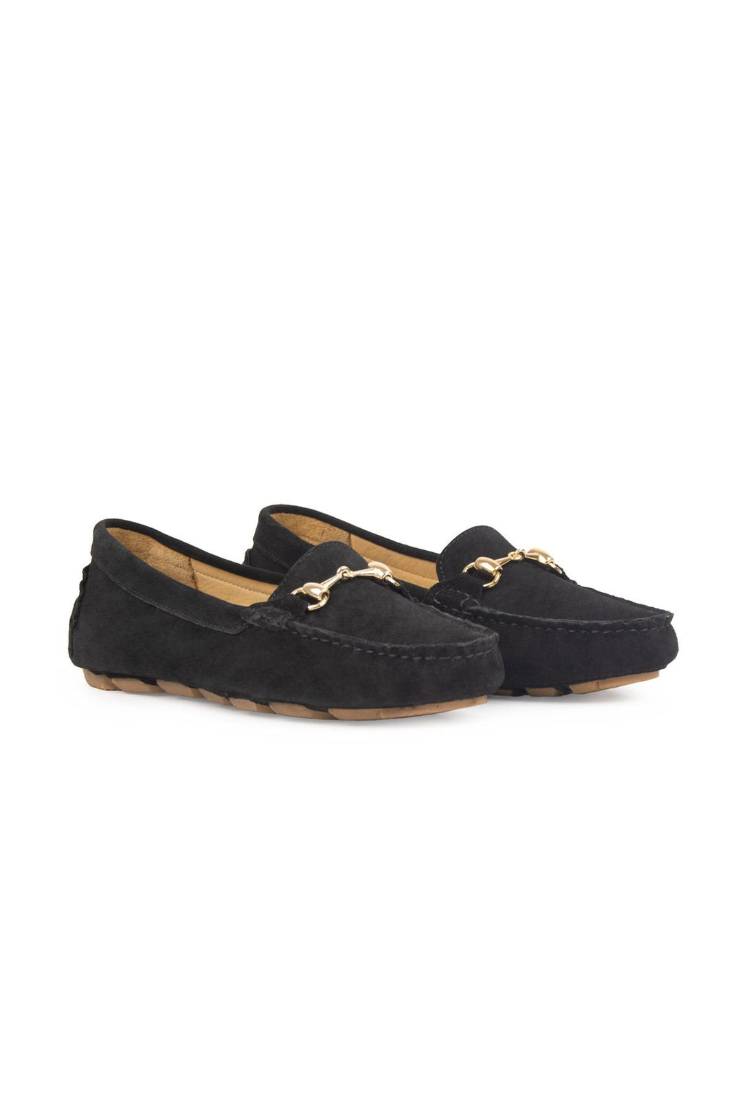 Pegia Genuine Suede Women's Loafers 700914  - Black