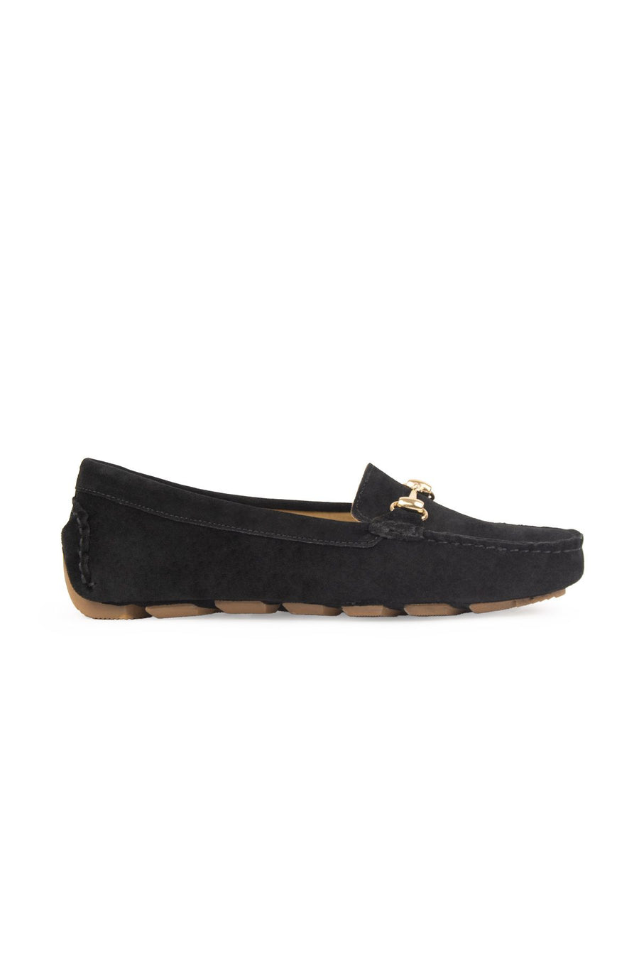 Pegia Genuine Suede Women's Loafers 700914  - Black