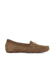 Pegia Genuine Suede Women's Loafers 700914  - Stone