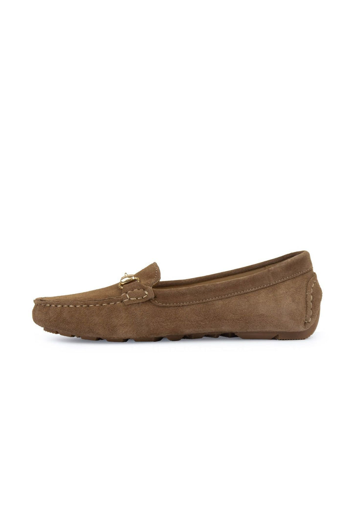 Pegia Genuine Suede Women's Loafers 700914  - Stone