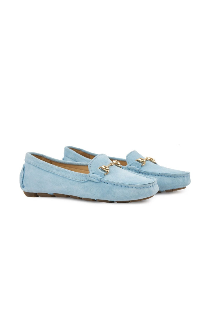 Pegia Genuine Suede Women's Loafers 700914  - Blue