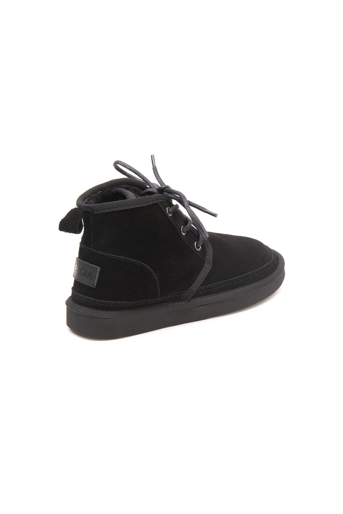 Pegia Shearling Lace-up Women's Boots 191112  - Black