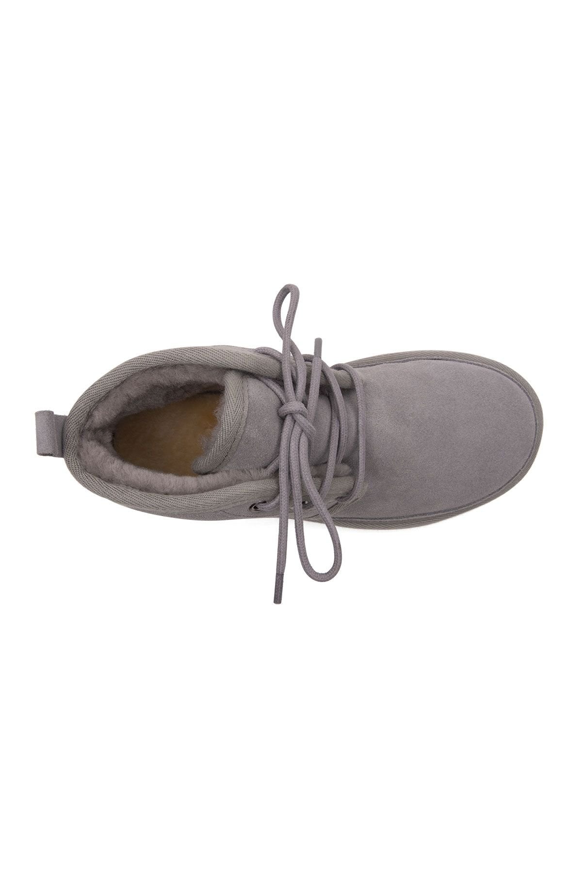 Pegia Shearling Lace-up Women's Boots 191112  - Grey