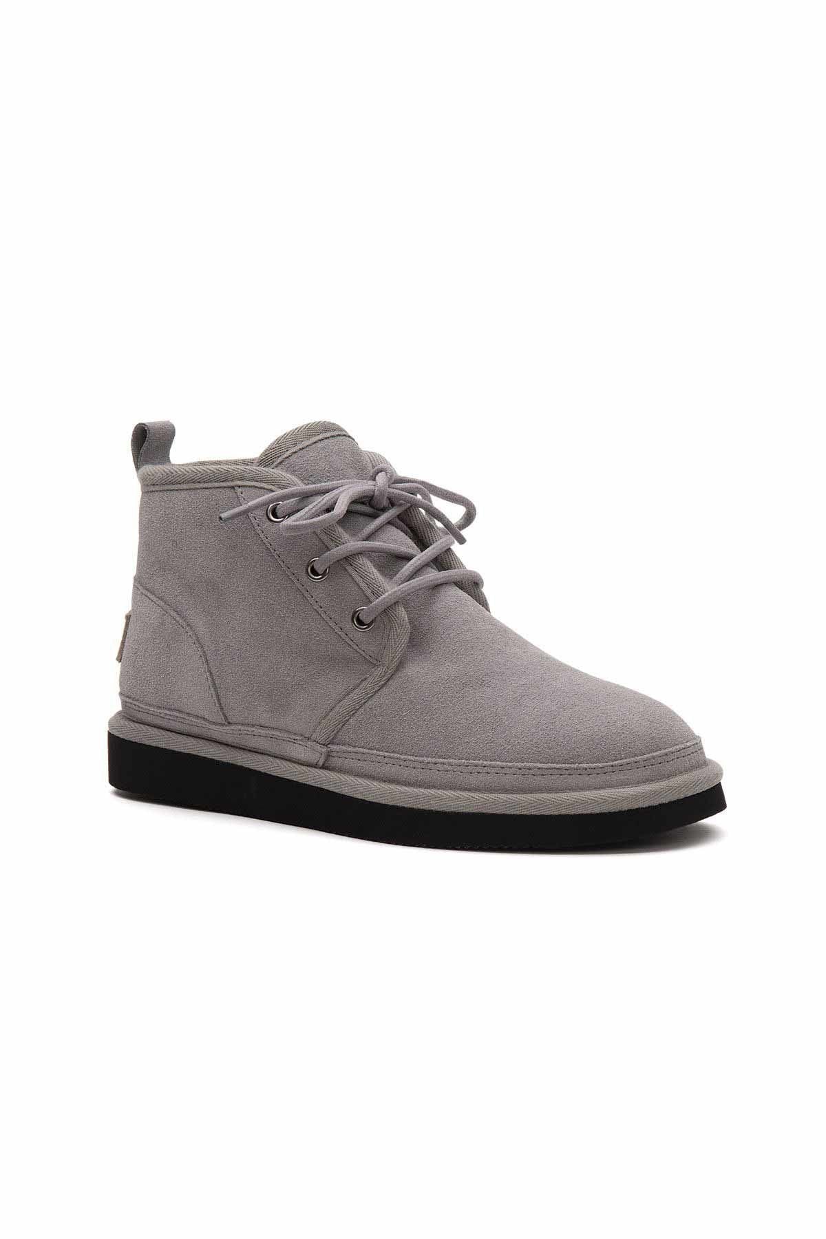 Pegia Shearling Lace-up Women's Boots 191112  - Grey