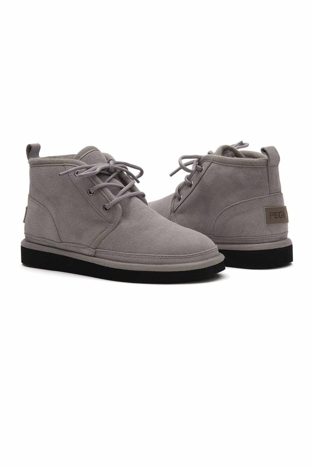 Pegia Shearling Lace-up Women's Boots 191112  - Grey