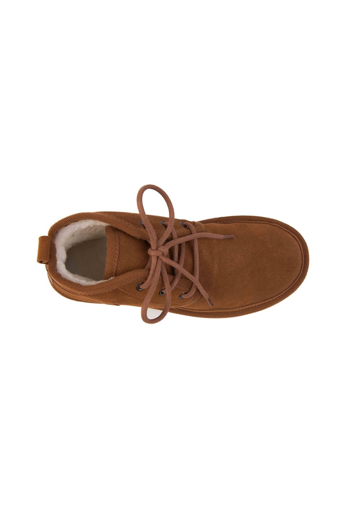 Pegia Shearling Lace-up Women's Boots 191112  - Chestnut