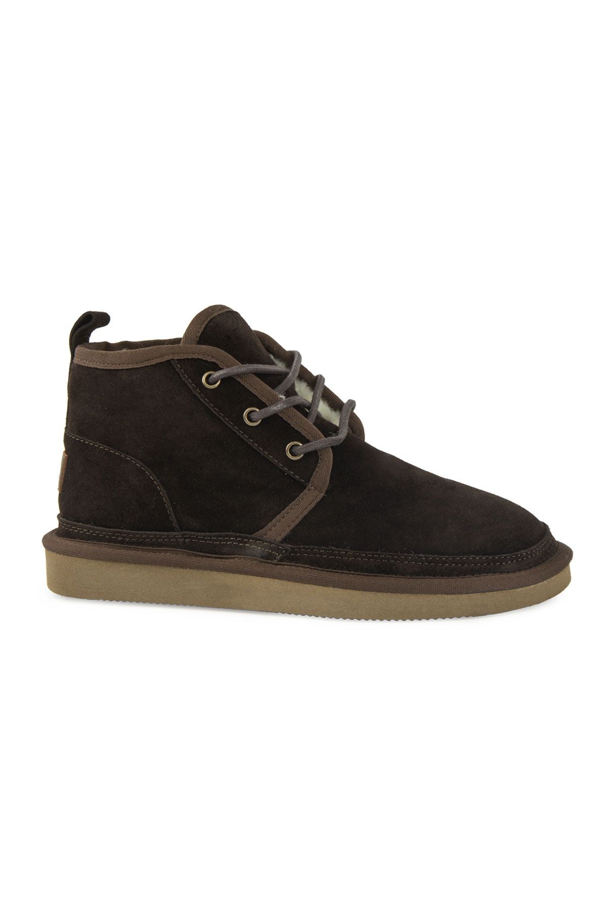 Pegia Shearling Lace-up Women's Boots 191112  - Choco