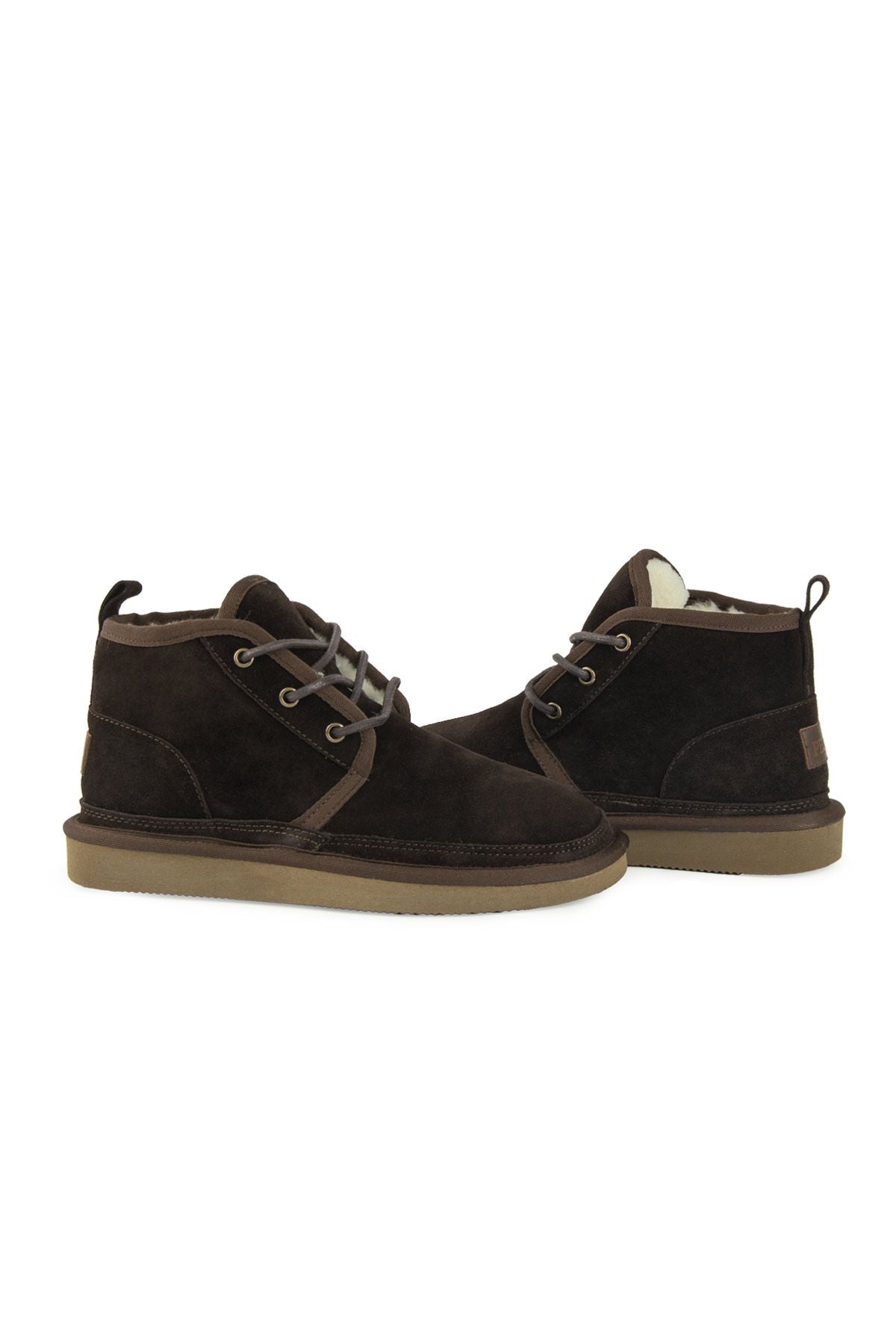Pegia Shearling Lace-up Women's Boots 191112  - Choco
