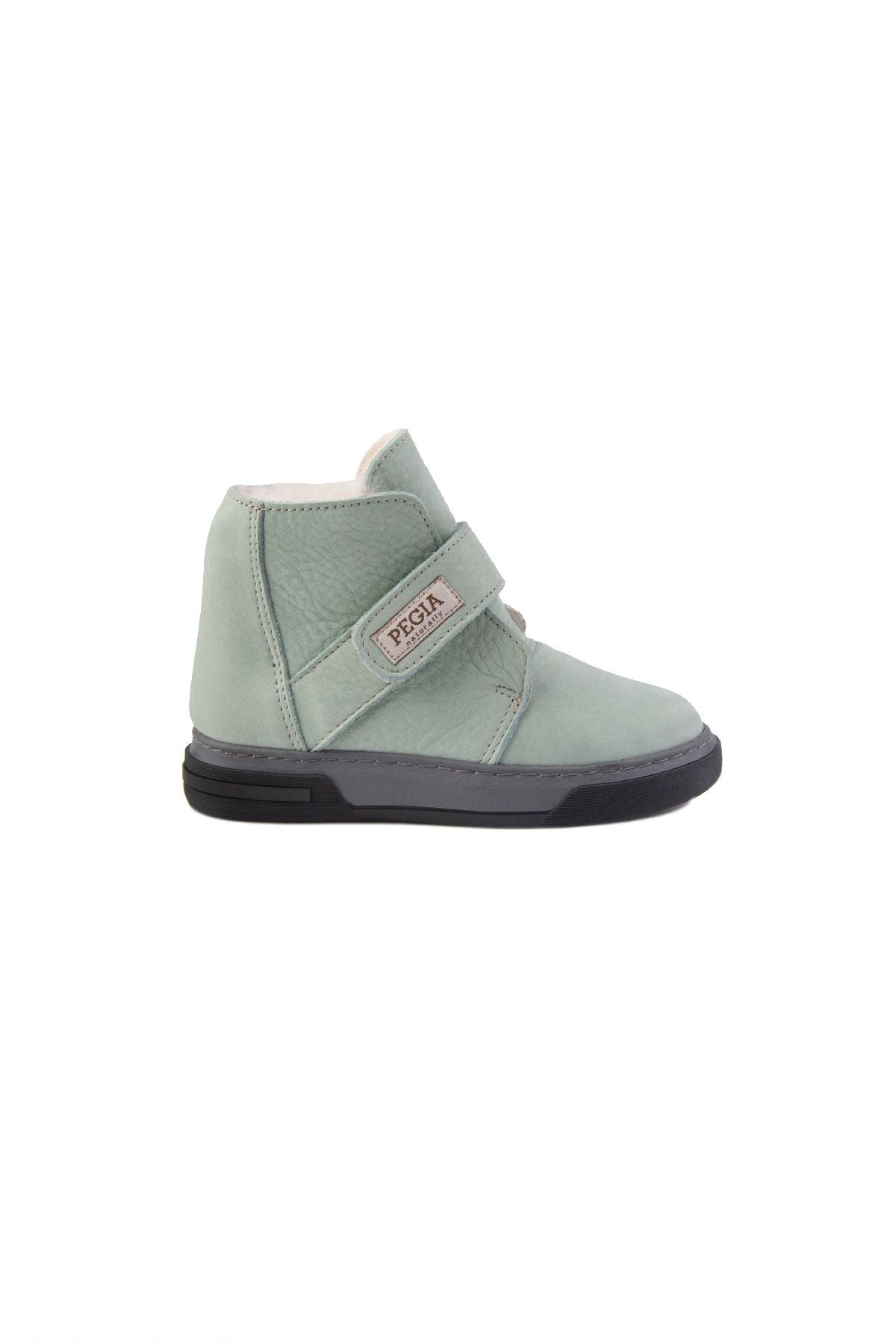 Pegia Shearling Kids' Velcro Boots 186082  - Green
