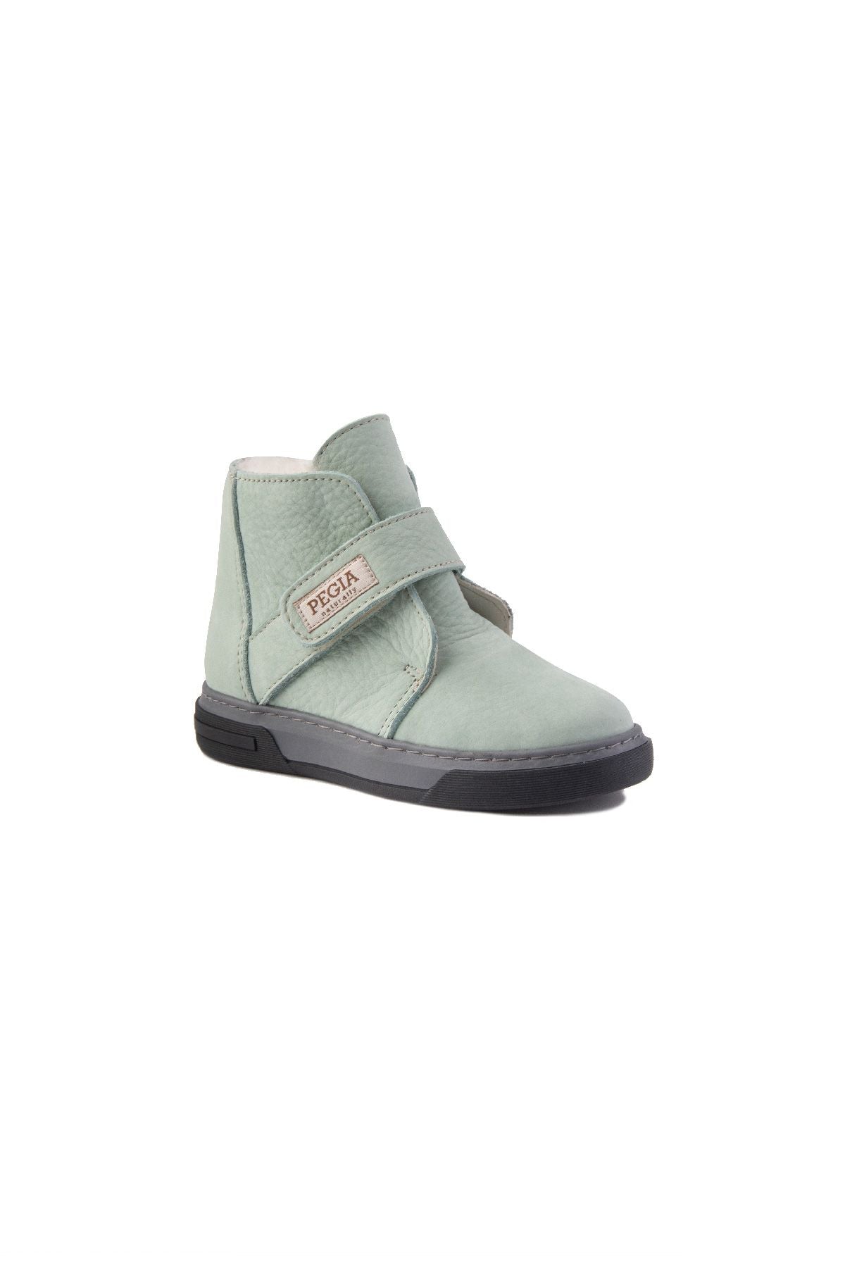 Pegia Shearling Kids' Velcro Boots 186082  - Green