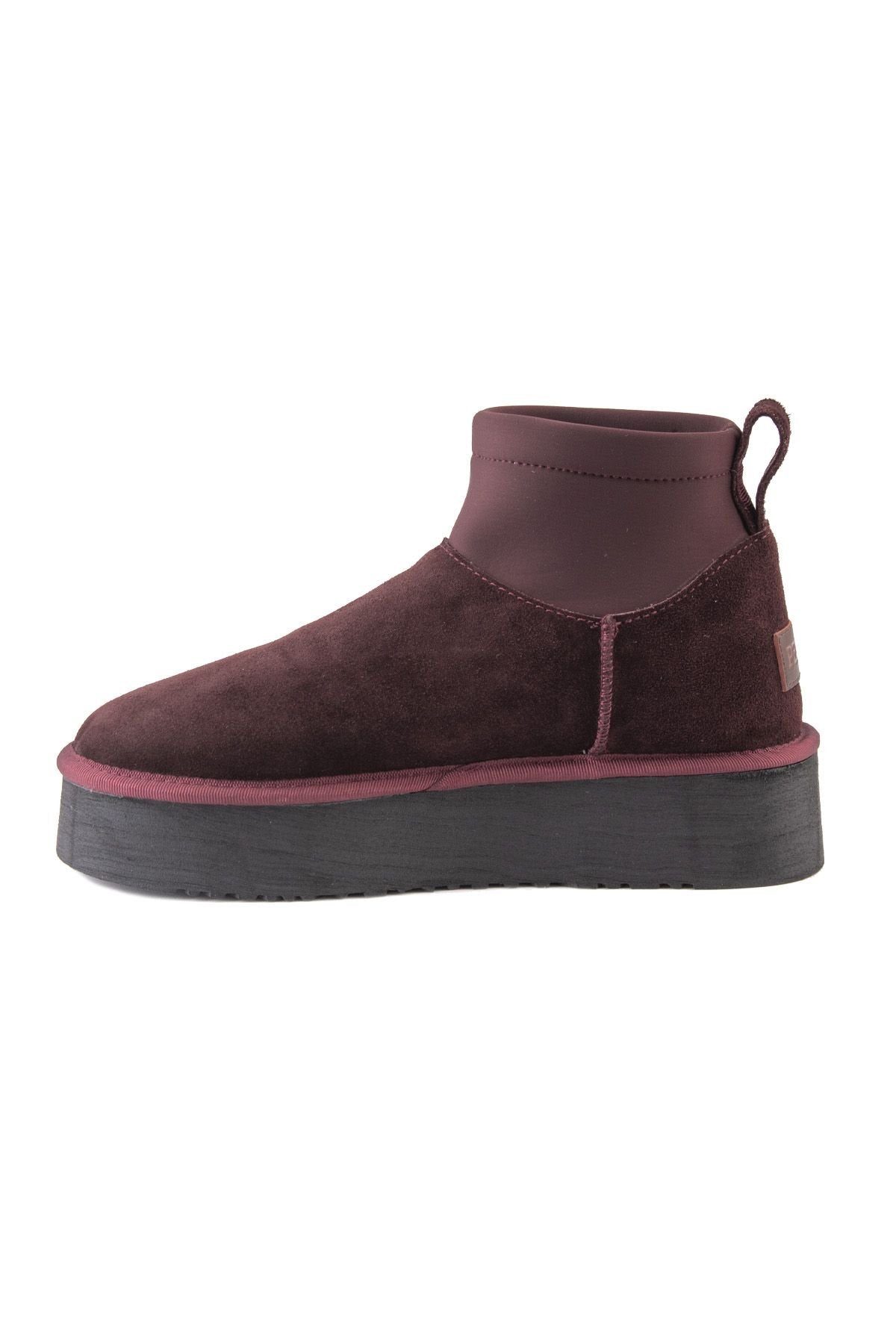 Pegia Sheepskin Stretch Mini Boots 191151  - Burgundy