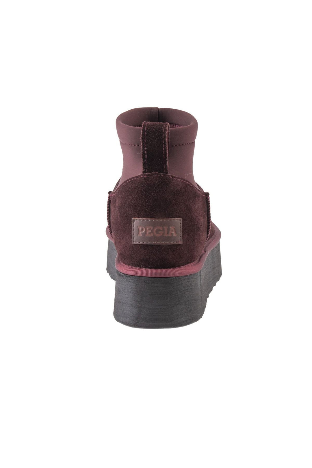 Pegia Sheepskin Stretch Mini Boots 191151  - Burgundy