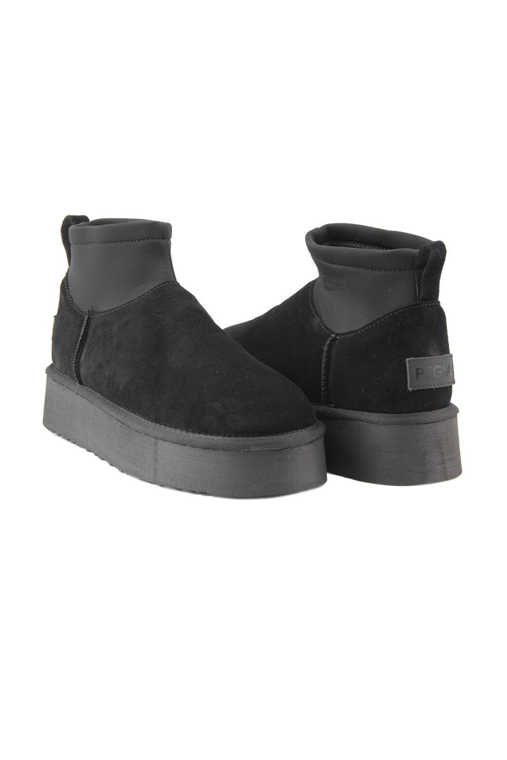 Pegia Sheepskin Stretch Mini Boots 191151  - Black